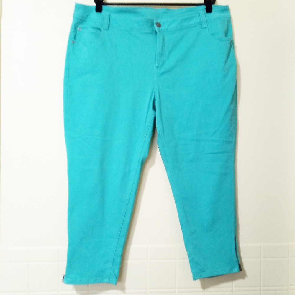 Lane Bryant Zipper Leg Straight Leg Jeans